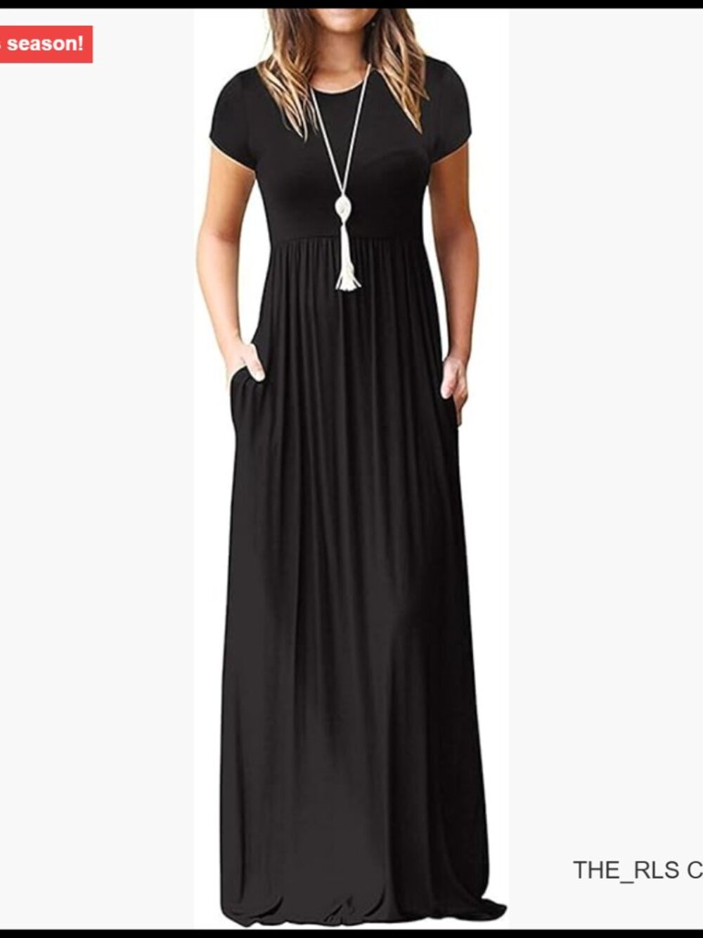 Short Sleeve Maxi Dress with Pockets Casual Summer Loose Comfy Long